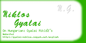 miklos gyalai business card